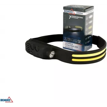 BEMKO C49-LTC01 lampada frontale LED ricaricabile, 1200 mAh, 100 lumen, IPX4, portata 80 m