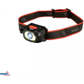 BEMKO C49-LTC02 lampada frontale LED ricaricabile multifunzione, 200lm, 6500K, 1200mAh, IP44