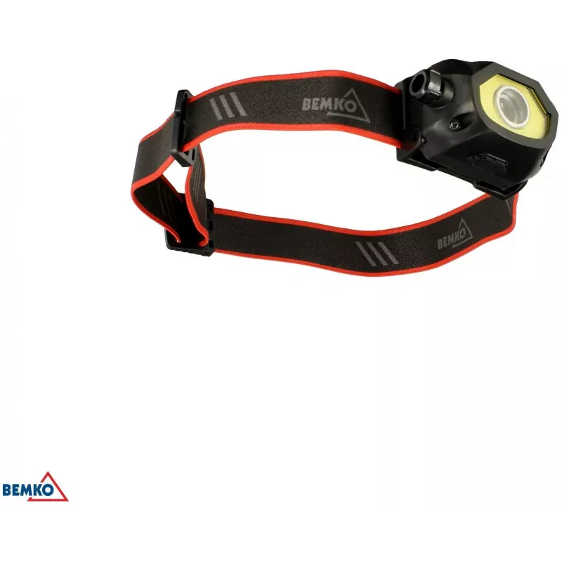 BEMKO C49-LTC02 lampada frontale LED ricaricabile multifunzione, 200lm, 6500K, 1200mAh, IP44