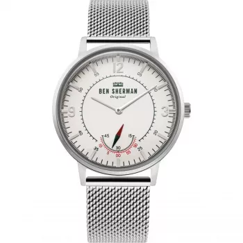 Orologio da uomo BEN SHERMAN analogico al quarzo WB034SM 43 mm quadrante nero cinturino in pelle