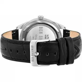 Orologio uomo BEN SHERMAN WB039UB 43mm quadrante nero cinturino in similpelle nero