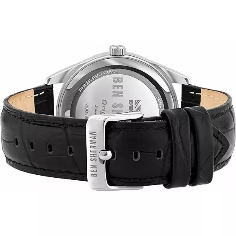 BEN SHERMAN orologio da uomo WB039UB 43mm quadrante nero cinturino in similpelle nero