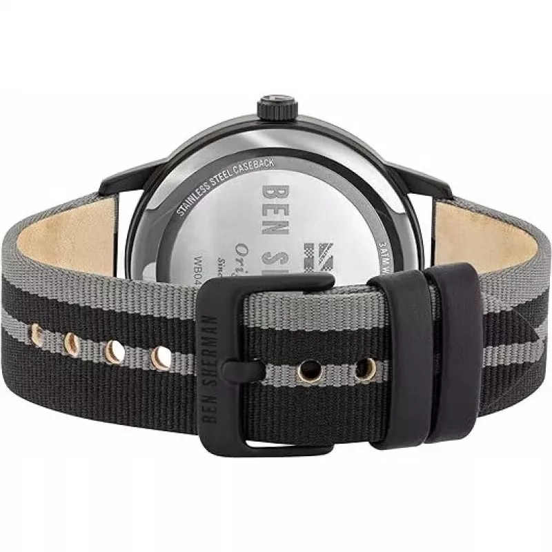 Ben Sherman uomo WB042BE orologio analogico al quarzo 43mm quadrante blu cinturino in pelle marrone