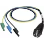 BENNING Adattatore di misura spina Schuko a boccole lamellari 4 mm, a prova di contatto, 300 V CAT III, 16 A, Nero 044142