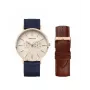 BERING MAN 14240-864 40mm quadrante blu orologio con mesh milanese blu