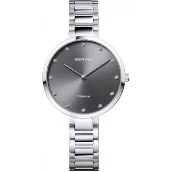BERING Orologio donna Classic Collection al quarzo 34mm quadrante blu soleil bracciale milanese argento 11334-772