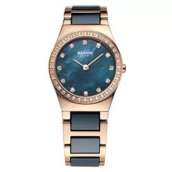 BERING Orologio da donna Classic al quarzo 26mm acciaio inox mesh quadrante blu sunray 32426-767