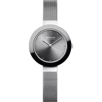 Bering donna Classic orologio al quarzo 29mm oro rosa marrone mesh milanese