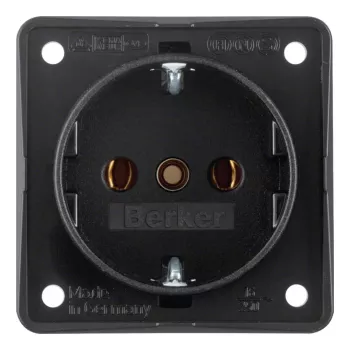Berker 09418505 Presa SCHUKO modulo Integro nero opaco