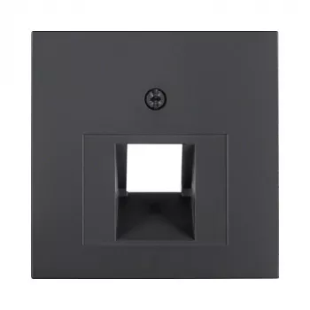 Berker 1407 16 06 placca centrale per presa UAE (RJ45), 2 posti, antracite (55x55mm)