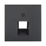 Berker 1407 16 06 placca centrale per presa UAE (RJ45), 2 posti, antracite (55x55mm)