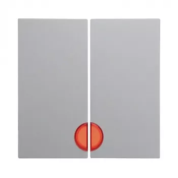 Berker 16278989 Placca con lente rossa, Bianco polare
