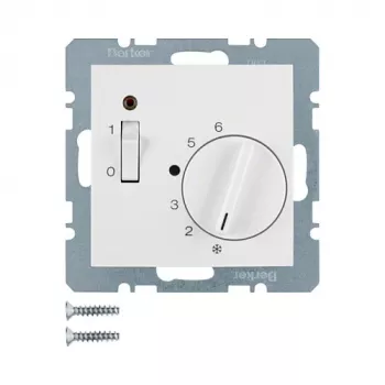 Berker 20301909 termostato ambiente con contatto NC placca centrale (230 V AC, 10 A)
