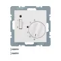Berker 20301909 termostato ambiente con contatto NC placca centrale (230 V AC, 10 A)