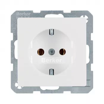Berker 41436089 Presa Schuko bianco polare velvet