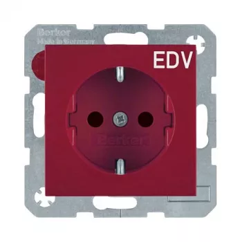 Berker 47238922 presa SCHUKO S.1 rosso lucido EDV
