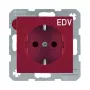 Berker 47238922 presa SCHUKO S.1 rosso lucido EDV