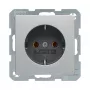 Berker 47436084 presa SCHUKO (tipo F) Q.1/Q.3 Aluminium Velvet 16A