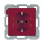 Berker 47438912 Presa SCHUKO S.1/B.3/B.7 vetro rosso lucido