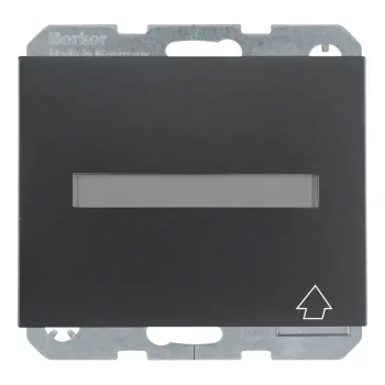 Berker K.1 presa SCHUKO con coperchio a ribalta, protezione aumentata contro i contatti, antracite opaco