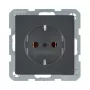 Berker Q.1/Q.3 Presa SCHUKO 1 posto antracite velvet 16A 250V da incasso