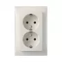 Berker S.1 presa doppia SCHUKO, 16A 250V, bianco polare lucido con copertura