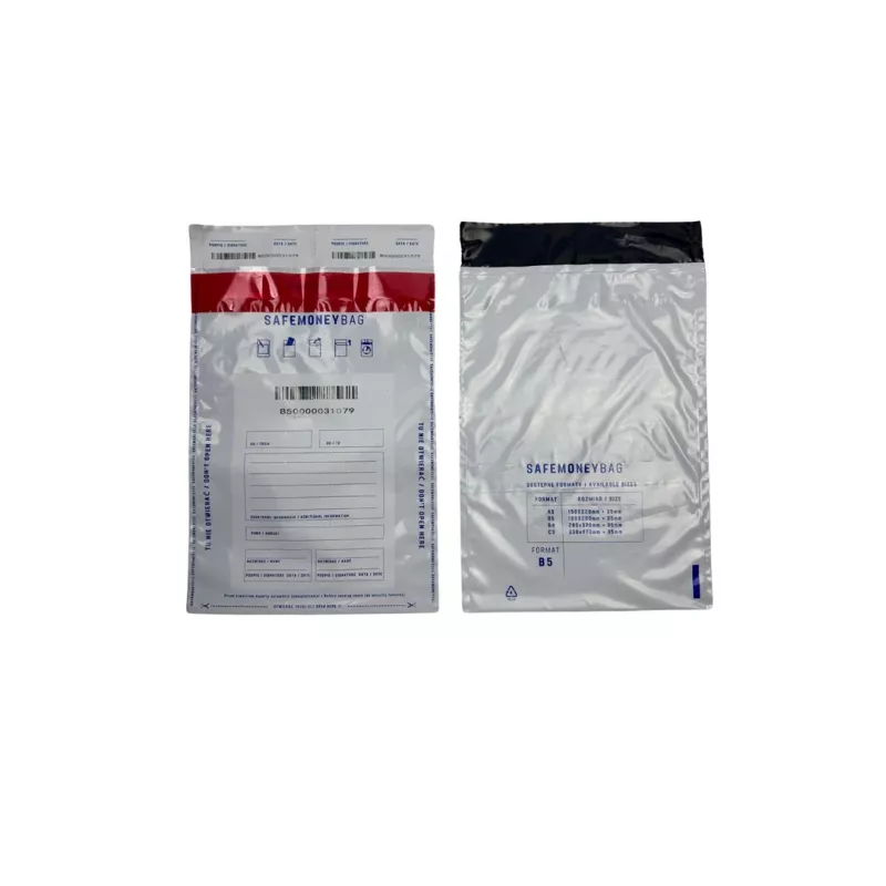 BESTPAK SAFEMONEYBAG Bustine di sicurezza per versamenti trasparenti B5 190x260+35 mm 100 pezzi