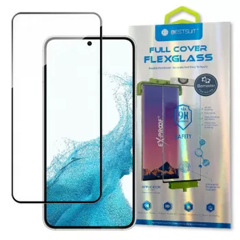 Bestsuit 3D Edge Nano Flexi Glass Pellicola protettiva in vetro temperato con cornice per Samsung Galaxy S22 Trasparente