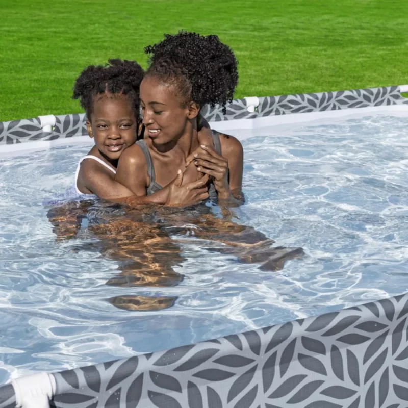 Bestway 561FV piscina con struttura rettangolare 366 x 201 x 66 cm grigio