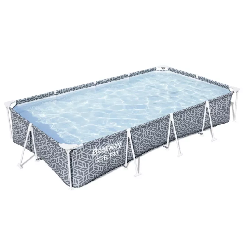 Bestway 561FV piscina con struttura rettangolare 366 x 201 x 66 cm grigio