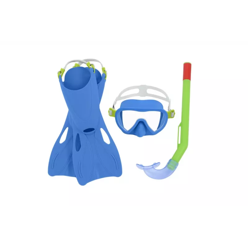 Bestway Set da immersione blu maschera, pinne, boccaglio 25039