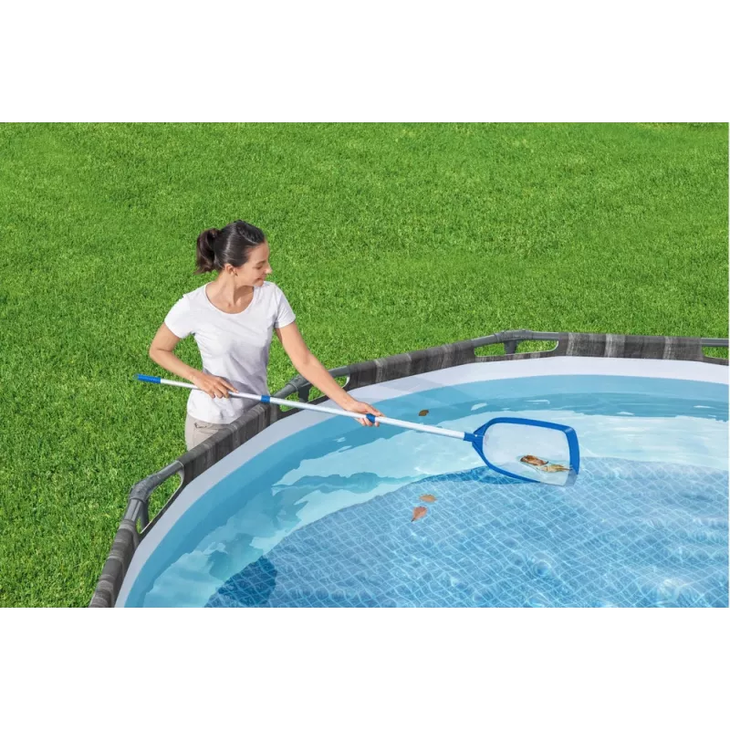 Bestway Flowclear AquaClean Set Pulizia Piscina Asta Raccoglitore 163 cm