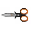 BETA 1128BSX Forbici da elettricista con tacca spellafili, 145 mm, acciaio inox, arancio/nero