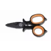 Forbici da elettricista BETA 1128BAX - 145 mm acciaio inox con scanalatura spellafili, arancione/nero