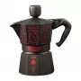 Bialetti Moka Express Sound Stranger Things Caffettiera per piano cottura 3 tazze (150 ml) Nero