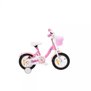 Bici MTB per bambina 12 pollici Bimbo Bike Rosa/Bianco