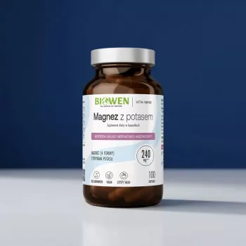 BIOWEN Magnesio 4x con potassio – 100 capsule – Integratore alimentare vegano