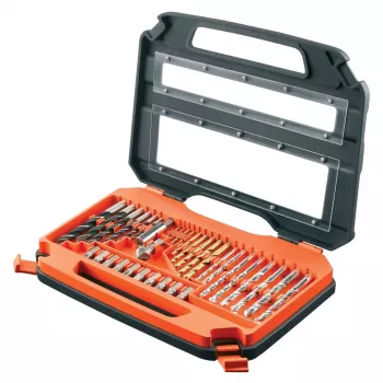 BLACK & DECKER A7231-XJ Set 76 pezzi punte al titanio per metallo e muratura, 1,5-8 mm