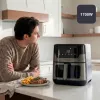 BLACK+DECKER BXAF8001E friggitrice ad aria digitale 8L, 1700W, 8 programmi, cestello antiaderente, nero