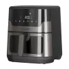 BLACK+DECKER BXAF8001E friggitrice ad aria digitale 8L, 1700W, 8 programmi, cestello antiaderente, nero