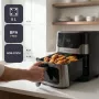BLACK+DECKER BXAF8001E friggitrice ad aria digitale 8L, 1700W, 8 programmi, cestello antiaderente, nero