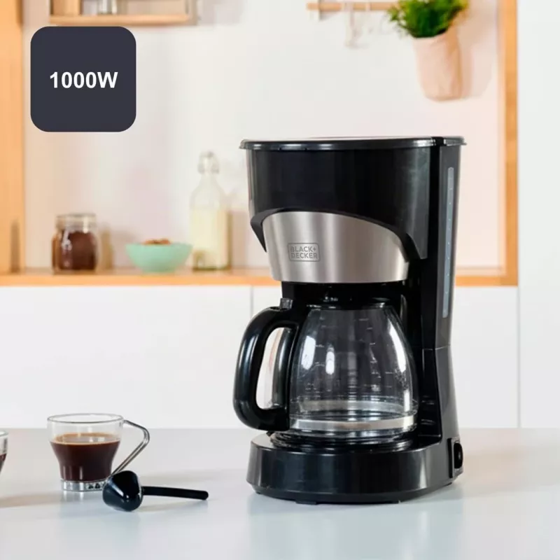 BLACK+DECKER BXCO1001E Macchina per caffè filtro 1000 W 12 tazze, 1,5 L, nero