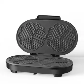 BLACK+DECKER BXFC3200E Macchina per waffle belga 1400 W – antiaderente, termostato regolabile, acciaio inox