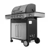 Black+Decker BXOG16550E Barbecue a gas, 4 bruciatori con bruciatore laterale, 16,5 kW, nero e acciaio inox