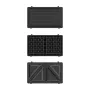 BLACK+DECKER BXSA754E sandwich maker, waffle maker e grill 3 in 1 con 3 piastre antiaderenti intercambiabili, 750 W, acciaio inox