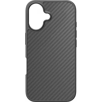 BLACK ROCK Robust Carbon Custodia per Apple iPhone 16 – nero 00228081