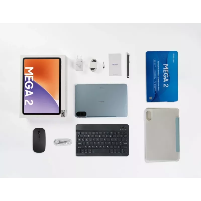 Blackview MEGA 2 Tablet 12 pollici 6/256GB 4G LTE con set tastiera, custodia, stilo e mouse, verde