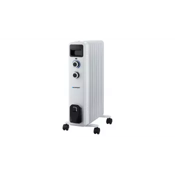 Blaupunkt HOR401 Termosifone a olio 2000 W, Bianco, 3 livelli di riscaldamento, termostato regolabile, protezione contro il surriscaldamento, protezione antiribaltamento, 9 elementi, funzionamento silenzioso, per ambienti fino a 25 m²