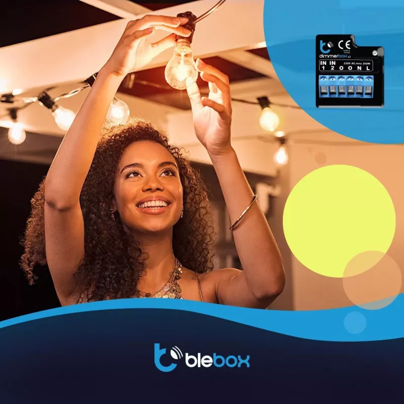 BLEBOX DimmerBox modulo dimmer smart WiFi 230V 250W per fonti luminose dimmerabili