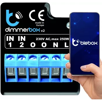BLEBOX DimmerBox modulo dimmer smart WiFi 230V 250W per fonti luminose dimmerabili